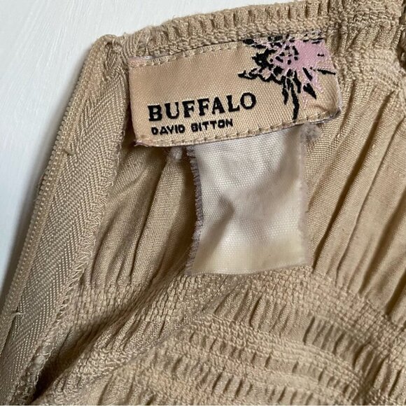 Women's Tan Ruffle Sleeve Top Size Small - Picture 4 of 4